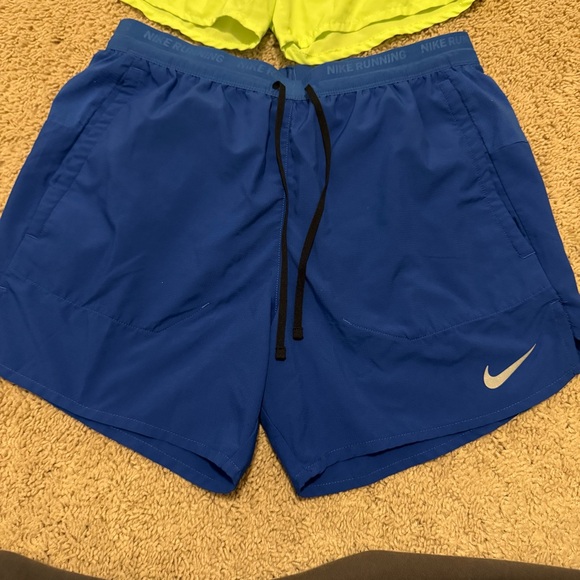 Nike Blue and Yellow Dri-FIT Running Shorts - Picture 2 of 7